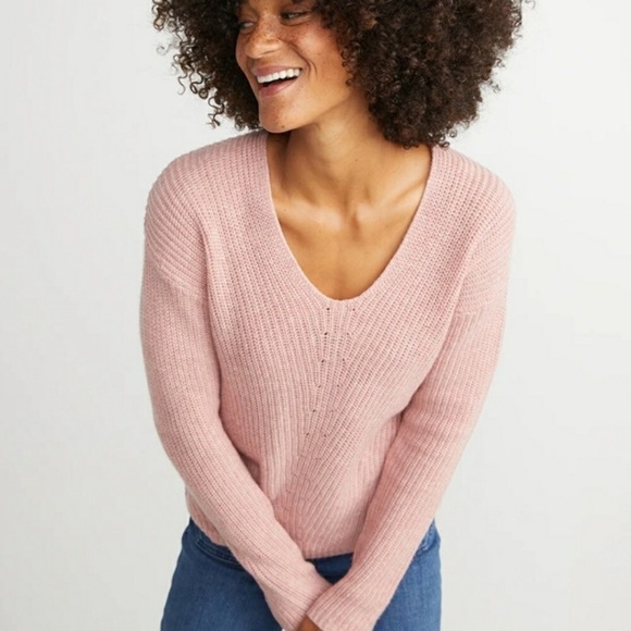 Marine Layer Pink V-neck sweater - Picture 1 of 3